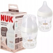 NUK PERFECT MATCH BUTELKA 150ml 0m+ SMOCZEK SILIKONOWY S 