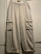 Reserved spodnie cargo bojówki dresy szerokie casual oversize kieszenie 