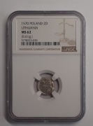 Zygmunt II August, Dwudenar 1570, Wilno - NGC MS62