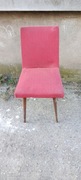 krzesło drewniane tapicerowane PRL