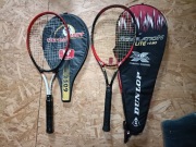 2x rakieta tenisowa Wilson + Dunlop z pokrowcami