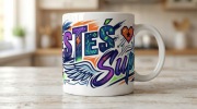 Super kubek na prezent, ze świetną grafiką "Jesteś super"