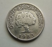 Moneta 5 milimów, Tunezja