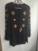 Tunika sukienka Boho haft Evans 42 czarna 