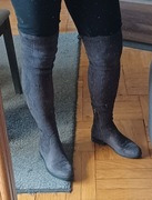 Kozaki za kolano szare nieocieplane rozmiar 39