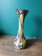 Kolorowy wazon PRL 29cm