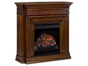 Kominek elektryczny klasyczny drewniany Grzanie + efekt płomienia Wydajny