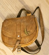 Torebka damska, surowa skóra, przełom lat 80/90-tych