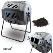 Kompostownik bębnowy do ogrodu 160litrów obrotowy