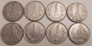 Zestaw Monety 1 zł x 8 sztuk 1978-1988 nr44