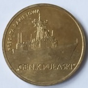 Fregata rakietowa Generał Pułaski  moneta 2 zł  z 2013 r