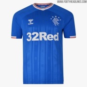 HUMMEL Glasgow Rangers - koszulka piłkarska (XXXL / 4XL 70cm) Jersey duża 