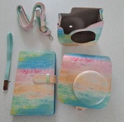 Zestaw do Instax mini pokrowiec album paski