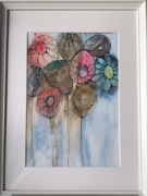 Obrazki z motywem abstrakcyjnych kwiatów 