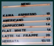 MENU z literek na ścianę - do Kafejki, baru itp. + GRATIS