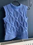 Błękitna kamizelka dziecięca RĘKODZIEŁO