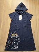 Granatowa sukienka z kapturem endo 164 nowa