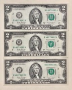 Banknot 2 Dolary USA 2017 rok - 3 kolejne z serii