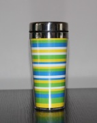 Nowy kubek termiczny kolorowe paski.