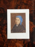 Św. BERNADETA z Lourdes – Piękny stary obrazek – Stan Idealny