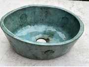 Owalna umywalka ręcznie robiona