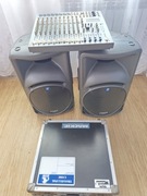 zestaw nagłosnieniowy Mackie 2 kolumny SRM450 i  mikser CFX12 USA