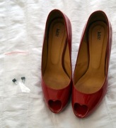 LOFT37 czerwone szpilki sexy r 38 skóra lakierowan