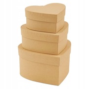 Pudełka tekturowe 3w1, serce - Papermania, 3 szt.