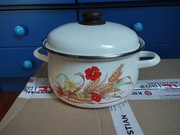 Garnek emaliowany PRL