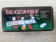Zestaw do Pokera Nowy Texas Hold’em Poker – metalowa puszka