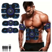 ELEKTROSTYMULATOR MIĘŚNI BRZUCHA MASAŻER EMS RAMION POŚLADKÓW MASAŻER