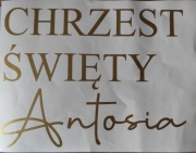 Naklejka na ściankę Chrzest Święty+ imię