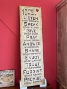 Tablica napisy loft vintage