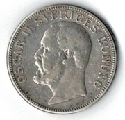 2 korony szwedzkie 1907 