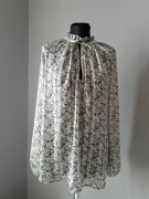 H&M Piękna kwiatowa bluzka M/38 niebieska zielona cienka elegancka