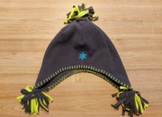 Szara czapka z polaru chłopięca jesienna zimowa 6 - 12 lat okazja