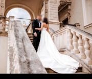 suknia satyna Pronovias 42/44-ecru Vintage