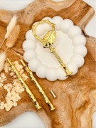 Mocowanie dla patery piętrowej "Leaf" w kolorze złotym, żywica epoksydowa