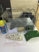 Akwarium dla żółwia wodno-lądowego wodospad 3D