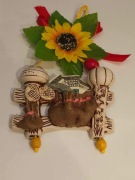 Ozdoba płotek, słonecznik, dollary z zawieszką