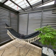 Hamak ogrodowy z frędzlami duży 280 x 100 cm