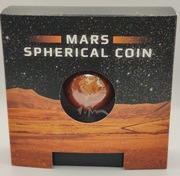 2021 Barbados 5 $   Spherical Mars 3D Planet   1 oz 