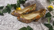 BestBut czółenka 41 | Kwiatowe peep toe | Obcas 9,5 cm | Eleganckie