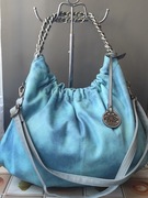 Nowa torba damska a'la jeans, ekoskóra niebieska dudlin włoska