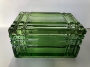 Stara Antyk Papierośnica Puzderko Szkatułka Zielona szlifowana