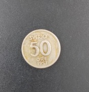 Szwecja 50 ore. 1957. Srebro.