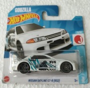 Hot Wheels Nissan Skyline GTR R32 Godzilla Biała