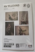 Zestaw 4 pocztówki z kwiatami IKEA kolekcjonerskie 10x15 cm