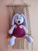 Miś handmade, królik na szydełku