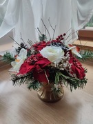 Do zamówienia stroik świąteczny na grób obciążony 